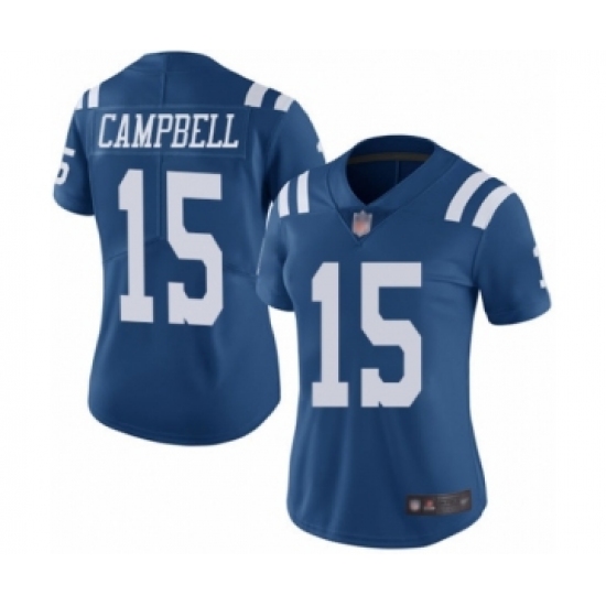 Women's Indianapolis Colts #15 Parris Campbell Limited Royal Blue Rush Vapor Untouchable Football Jersey - Ujersey