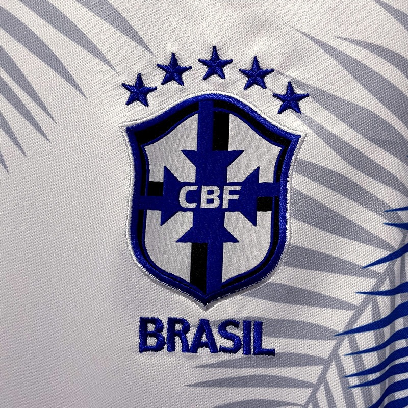Brazil Soccer Jersey White Special Edition Custom Shirt 2025 - ujerseystore