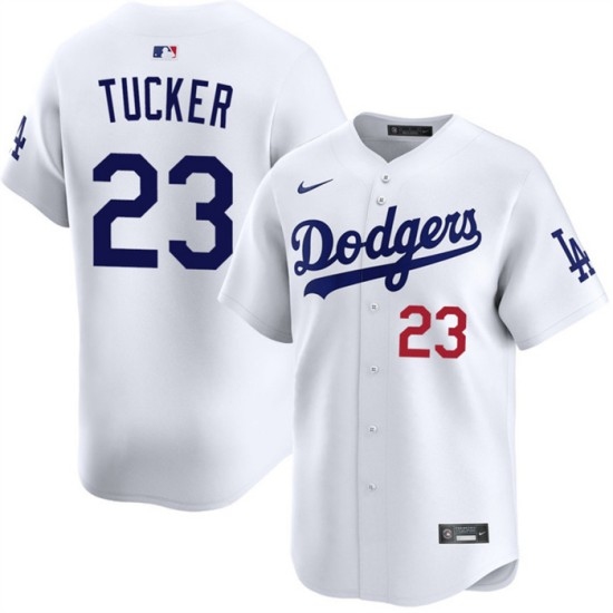 Men's Los Angeles Dodgers #23 Kyle Tucker White 2026 Home Limited Stitched Baseball Jersey - Ujersey
