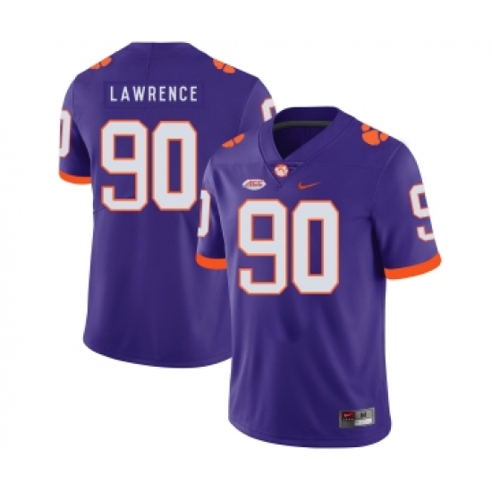 Clemson Tigers 90 Dexter Lawrence Purple Nike College Football Jersey - Ujersey