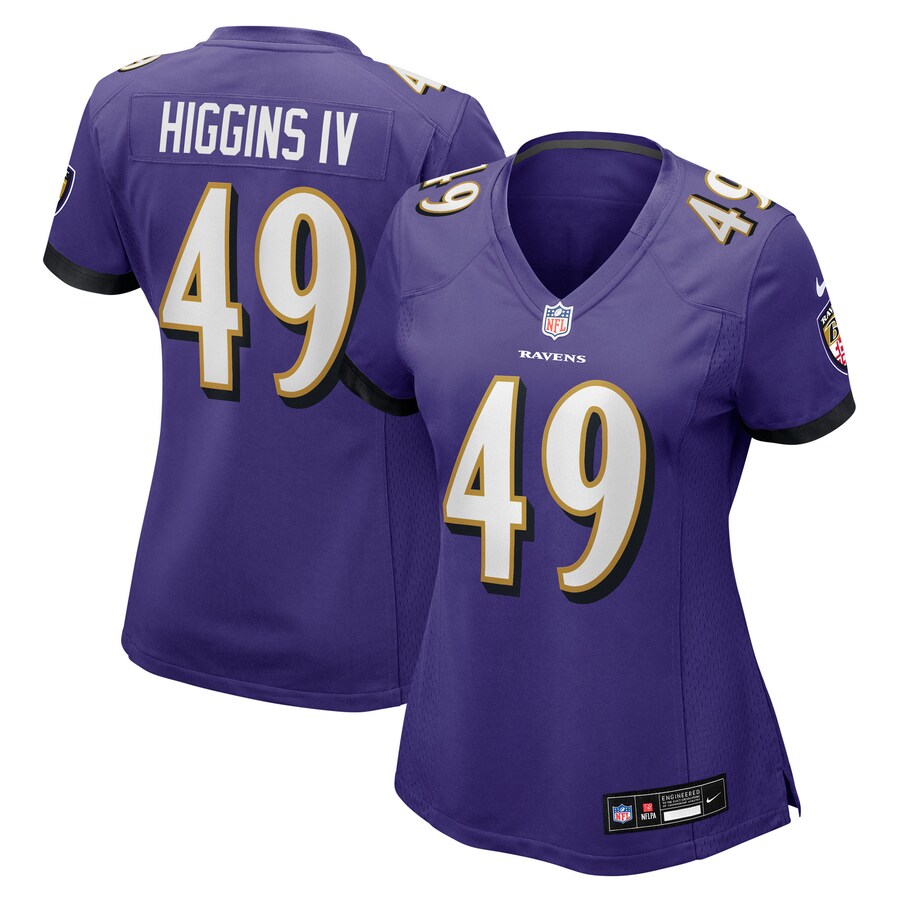 Women's Baltimore Ravens Jay Higgins IV Nike Purple Team Game Jersey - Ujersey