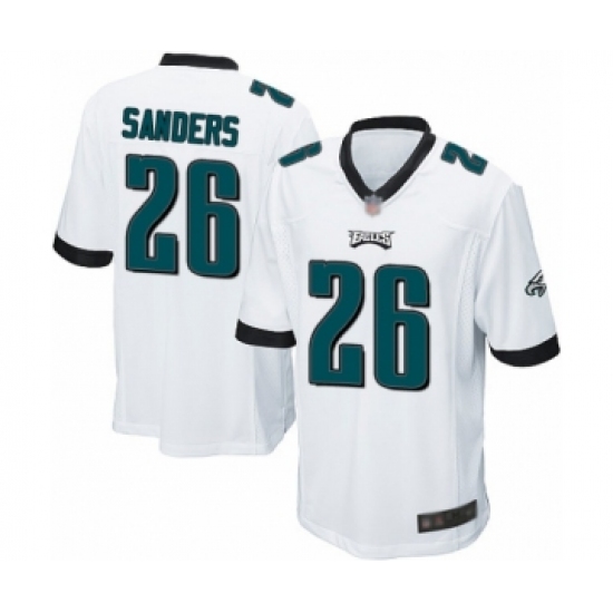 Men's Philadelphia Eagles #26 Miles Sanders Game White Football Jersey