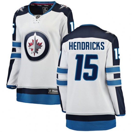 Women's Winnipeg Jets #15 Matt Hendricks Fanatics Branded White Away Breakaway NHL Jersey - Ujersey