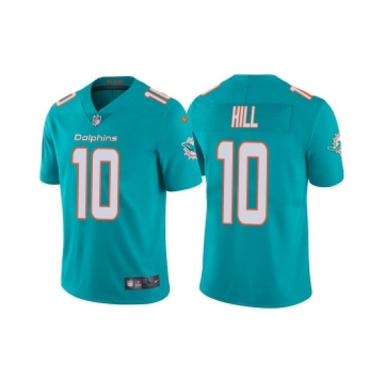 Men’s Miami Dolphins #10 Tyreek Hill Aqua Vapor Untouchable Limited Stitched Football Jersey - Ujersey