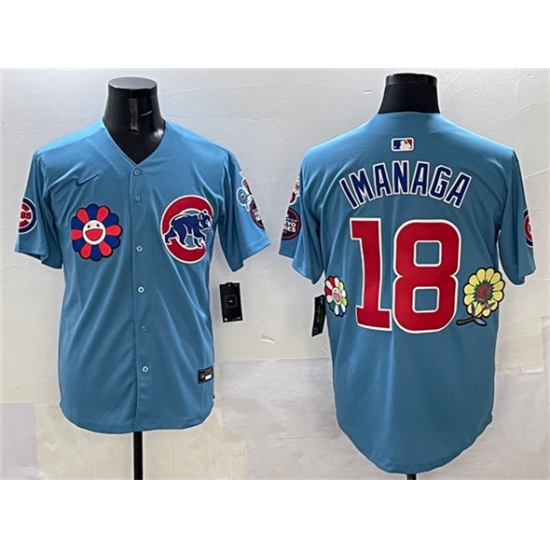 Men's Chicago Cubs #18 Shōta Imanaga Blue 2025 Tokyo Series 2nd Alternate Limited Stitched Baseball Jersey - Ujersey