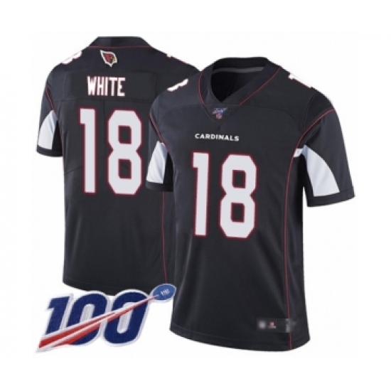 Men's Arizona Cardinals #18 Kevin White Black Alternate Vapor Untouchable Limited Player 100th Season Football Jersey - Ujersey