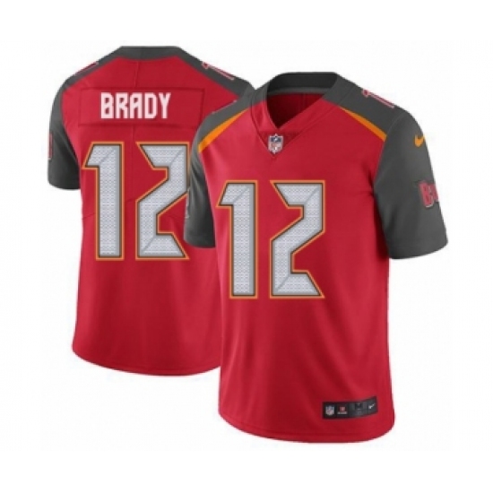 Men's Tampa Bay Buccaneers #12 Tom Brady Red Team Color Vapor Untouchable Limited Player Football Jersey - Ujersey