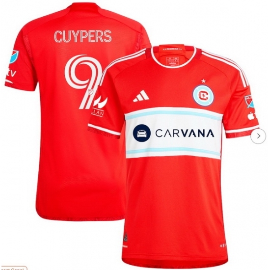 Men's Chicago Fire Hugo Cuypers adidas Red 2024 Return To Red Authentic Player Jersey - Ujersey