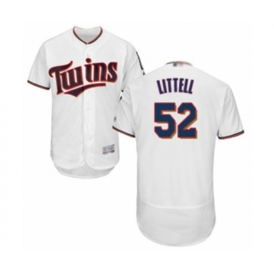 Men's Minnesota Twins #52 Zack Littell White Home Flex Base Authentic Collection Baseball Player Jersey - Ujersey