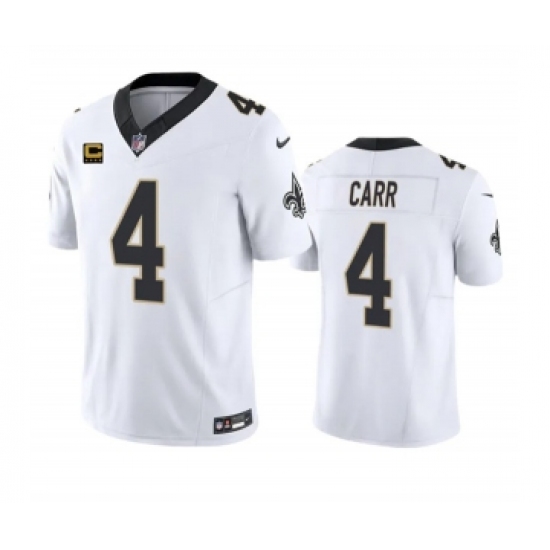 Men's Nike New Orleans Saints #4 Derek Carr White 2023 F.U.S.E. 4-Star C Vapor Untouchable Limited Football Stitched Jersey - Ujersey