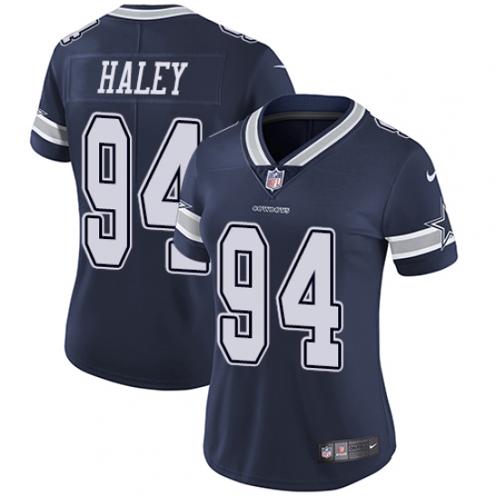 Women's Nike Dallas Cowboys #94 Charles Haley Navy Blue Team Color Vapor Untouchable Limited Player NFL Jersey - Ujersey