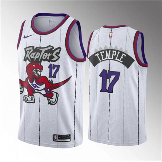 Men's Toronto Raptors #17 Garrett Temple White Classic Edition Stitched Basketball Jersey - Ujersey