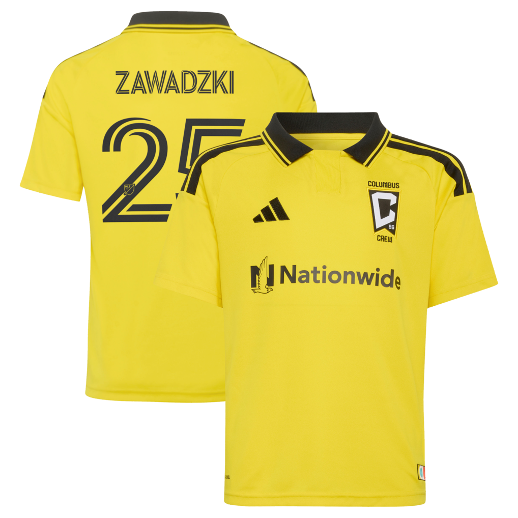 Youth Columbus Crew Sean Zawadzki adidas Yellow 2026 The Crafted for Excellence Kit Replica Jersey - Ujersey