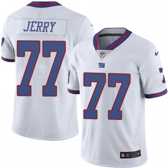 Youth Nike New York Giants #77 John Jerry Limited White Rush Vapor Untouchable NFL Jersey - Ujersey