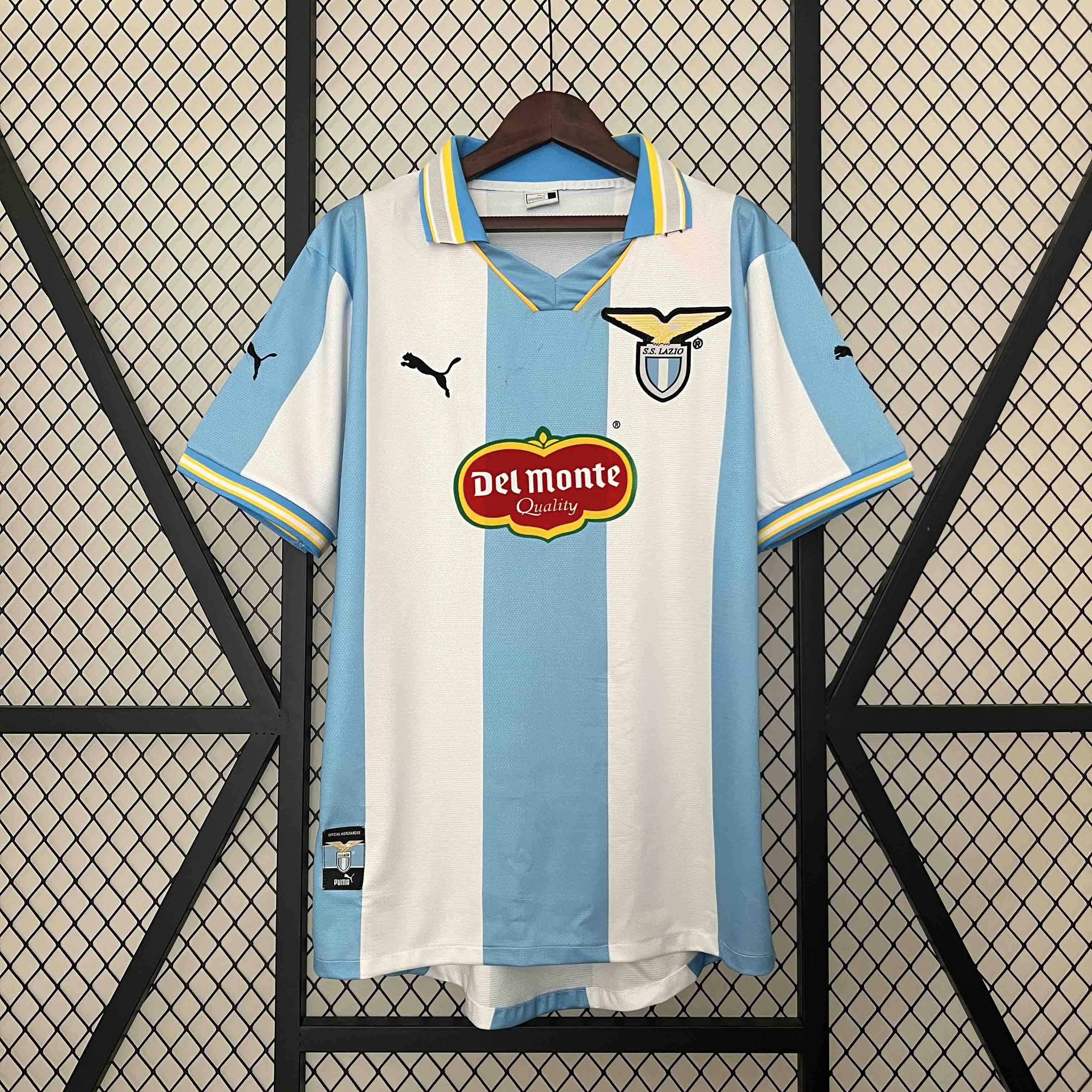 Lazio Retro Soccer Jersey Home Custom Shirt 1999-00 - ujerseystore