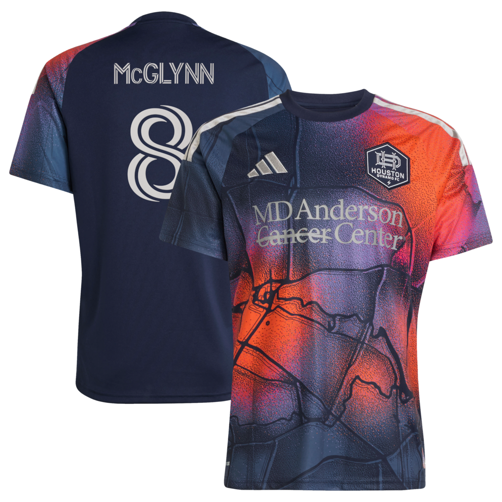 Men's Houston Dynamo FC Jack McGlynn adidas Blue 2026 Mission Control Replica Jersey - Ujersey
