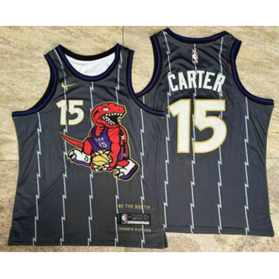 Men's Toronto Raptors #15 Vince Carter Black 2024 City Edition AU Stitched Jersey - Ujersey
