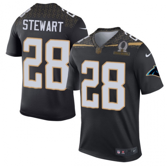 Men's Nike Carolina Panthers #28 Jonathan Stewart Elite Black Team Irvin 2016 Pro Bowl NFL Jersey - Ujersey