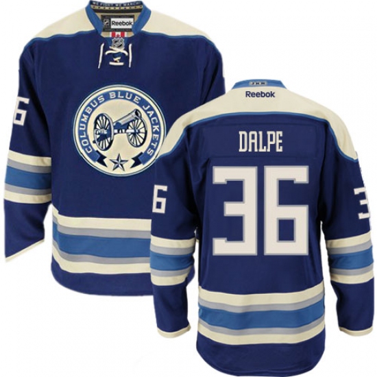 Youth Reebok Columbus Blue Jackets #36 Zac Dalpe Premier Navy Blue Third NHL Jersey - Ujersey