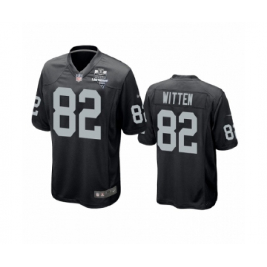 Men's Oakland Raiders #82 Jason Witten Black 2020 Inaugural Season Game Jersey