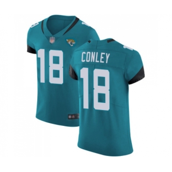 Men's Jacksonville Jaguars #18 Chris Conley Teal Green Alternate Vapor Untouchable Elite Player Football Jersey - Ujersey