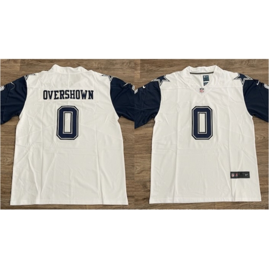 Men's Dallas Cowboys #0 DeMarvion Overshown White Vapor Untouchable Limited Stitched Football Jersey - Ujersey