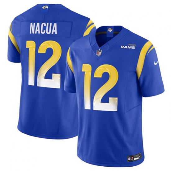Men's Los Angeles Rams #12 Puka Nacua Blue 2024 F.U.S.E. Vapor Untouchable Limited Football Stitched Jersey - Ujersey