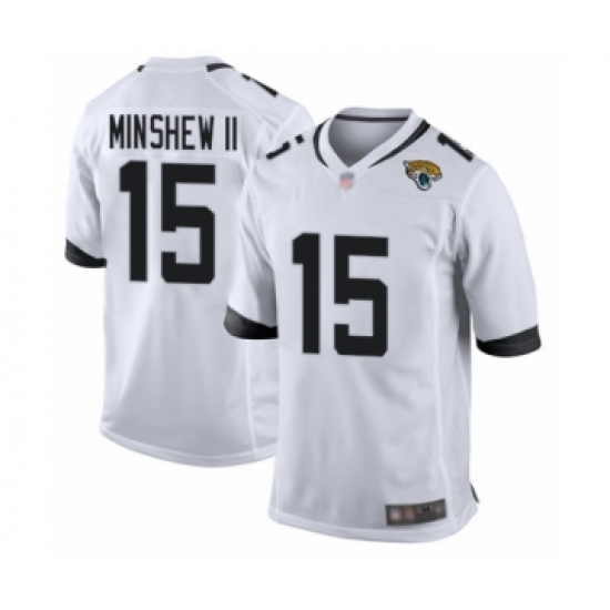 Men's Jacksonville Jaguars #15 Gardner Minshew II Game White Football Jersey - Ujersey