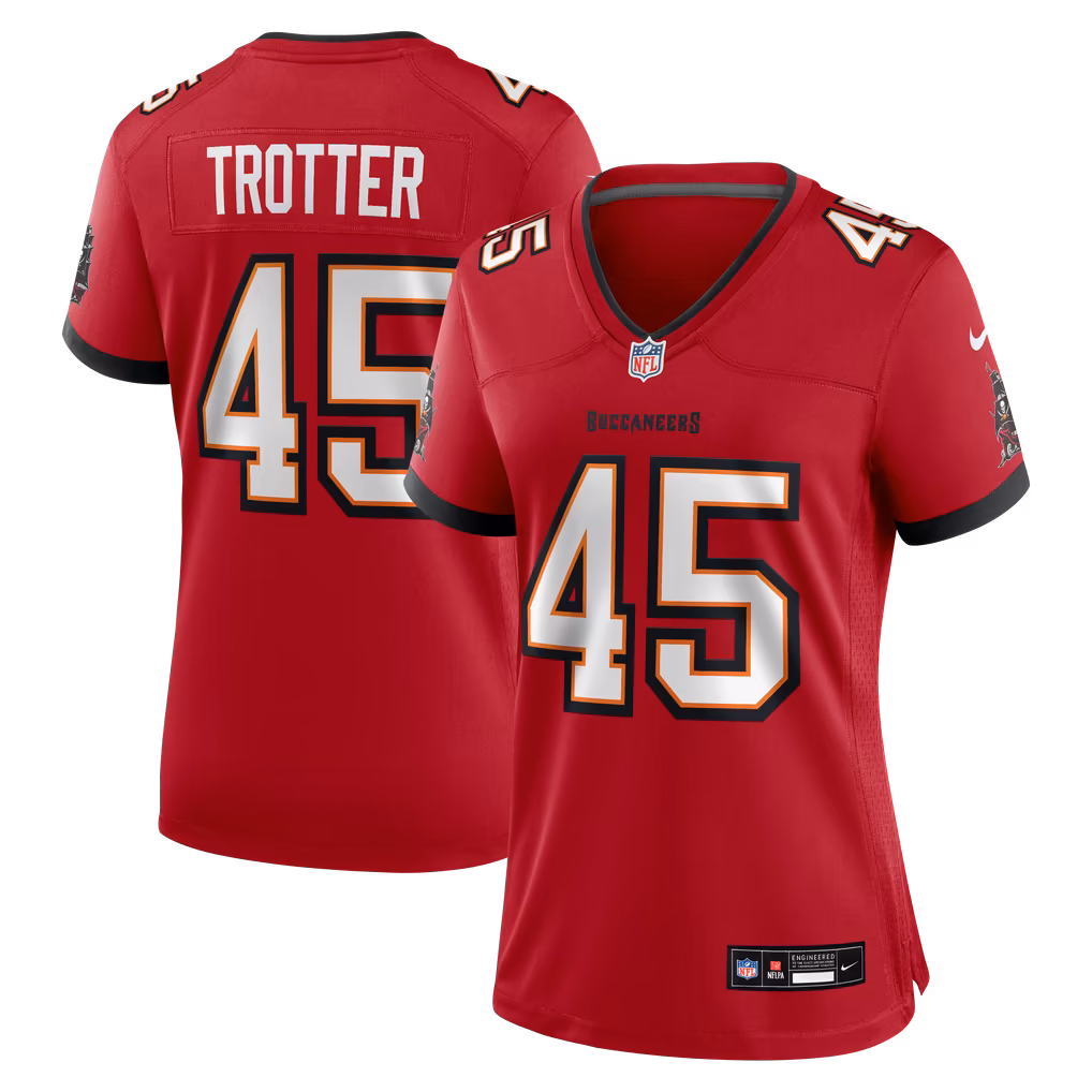 Women's Tampa Bay Buccaneers Josiah Trotter Nike Red Team Game Jersey - Ujersey