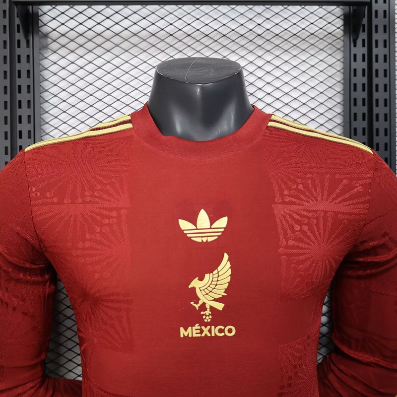 Mexico Red Special Long Sleeve Soccer Jersey 2025 - Ujersey NHL