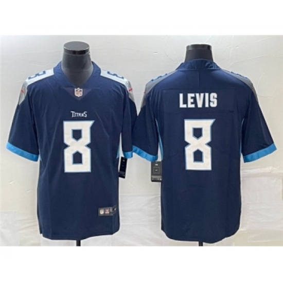 Men's Tennessee Titans #8 Will Levis Navy Vapor Untouchable Stitched Jersey - Ujersey