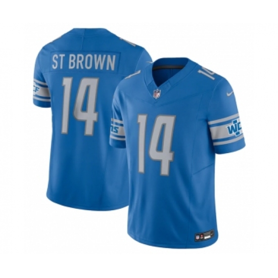 Men's Detroit Lions #14 Amon-Ra St. Brown Blue 2023 F.U.S.E. Vapor Untouchable Limited Stitched Jersey - Ujersey