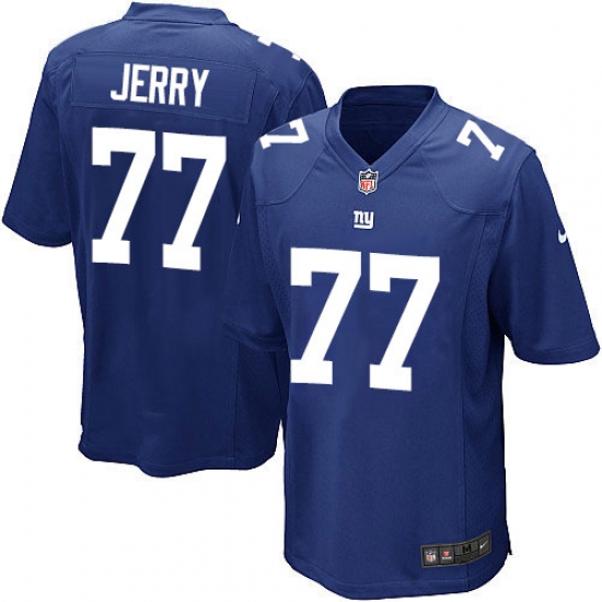 Men's Nike New York Giants #77 John Jerry Game Royal Blue Team Color NFL Jersey - Ujersey
