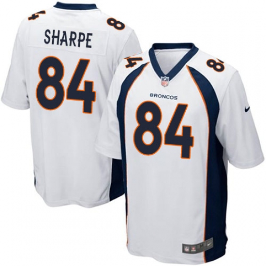Men's Nike Denver Broncos #84 Shannon Sharpe Game White NFL Jersey - Ujersey