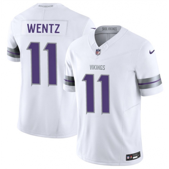 Men's Minnesota Vikings #11 Carson Wentz White 2025 F.U.S.E. Winter Warrior Limited Football Stitched Jersey - Ujersey