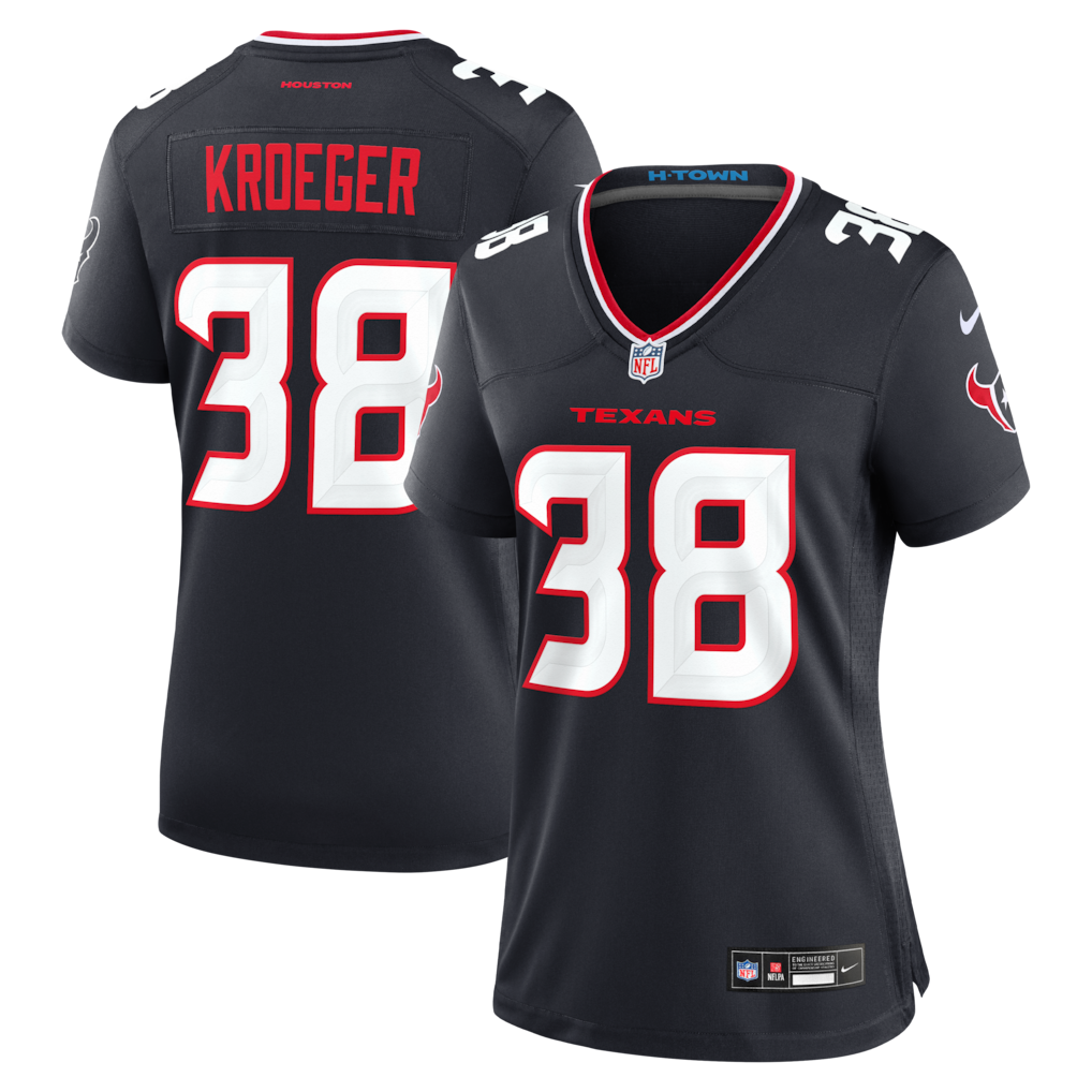 Women's Houston Texans Kai Kroeger Nike Navy Team Game Jersey