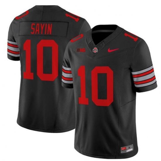 Men's Ohio State Buckeyes #10 Julian Sayin Black F.U.S.E. Stitched Football Jersey - Ujersey