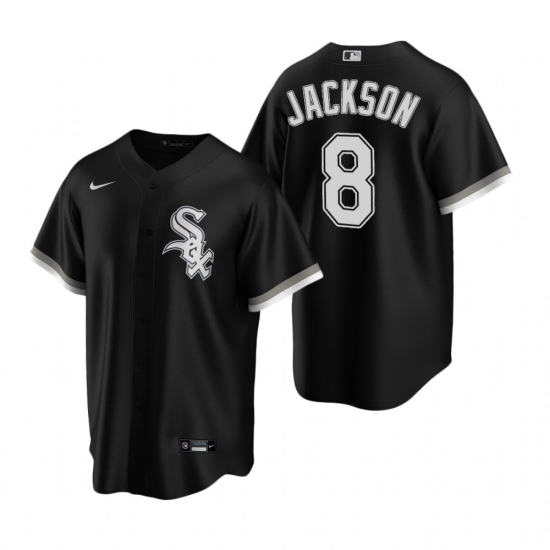 Men's Nike Chicago White Sox #8 Bo Jackson Black Alternate Stitched Baseball Jersey - Ujersey