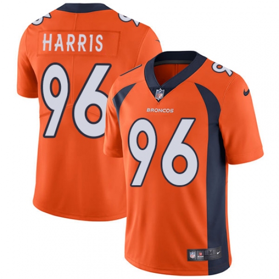 Men's Nike Denver Broncos #96 Shelby Harris Orange Team Color Vapor Untouchable Limited Player NFL Jersey - Ujersey