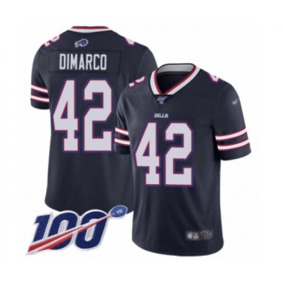 Men's Buffalo Bills #42 Patrick DiMarco Limited Navy Blue Inverted Legend 100th Season Football Jersey - Ujersey