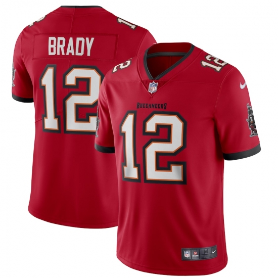Men's Tampa Bay Buccaneers #12 Tom Brady Nike Red Vapor Limited Jersey - Ujersey