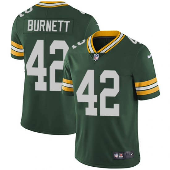 Youth Nike Green Bay Packers #42 Morgan Burnett Green Team Color Vapor Untouchable Limited Player NFL Jersey - Ujersey