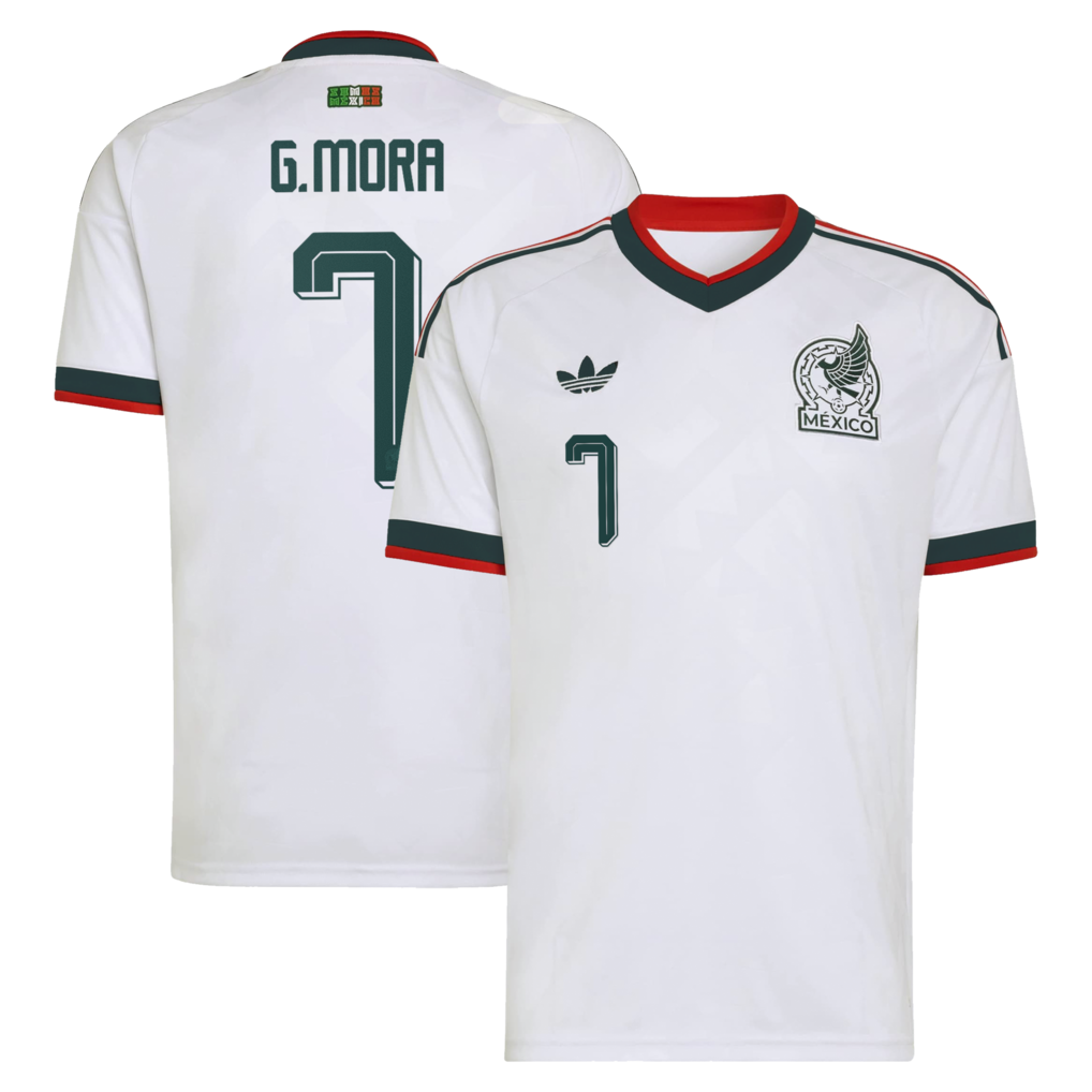 Men's Mexico National Team Gilberto Mora adidas White 2026 Away Replica Jersey - Ujersey