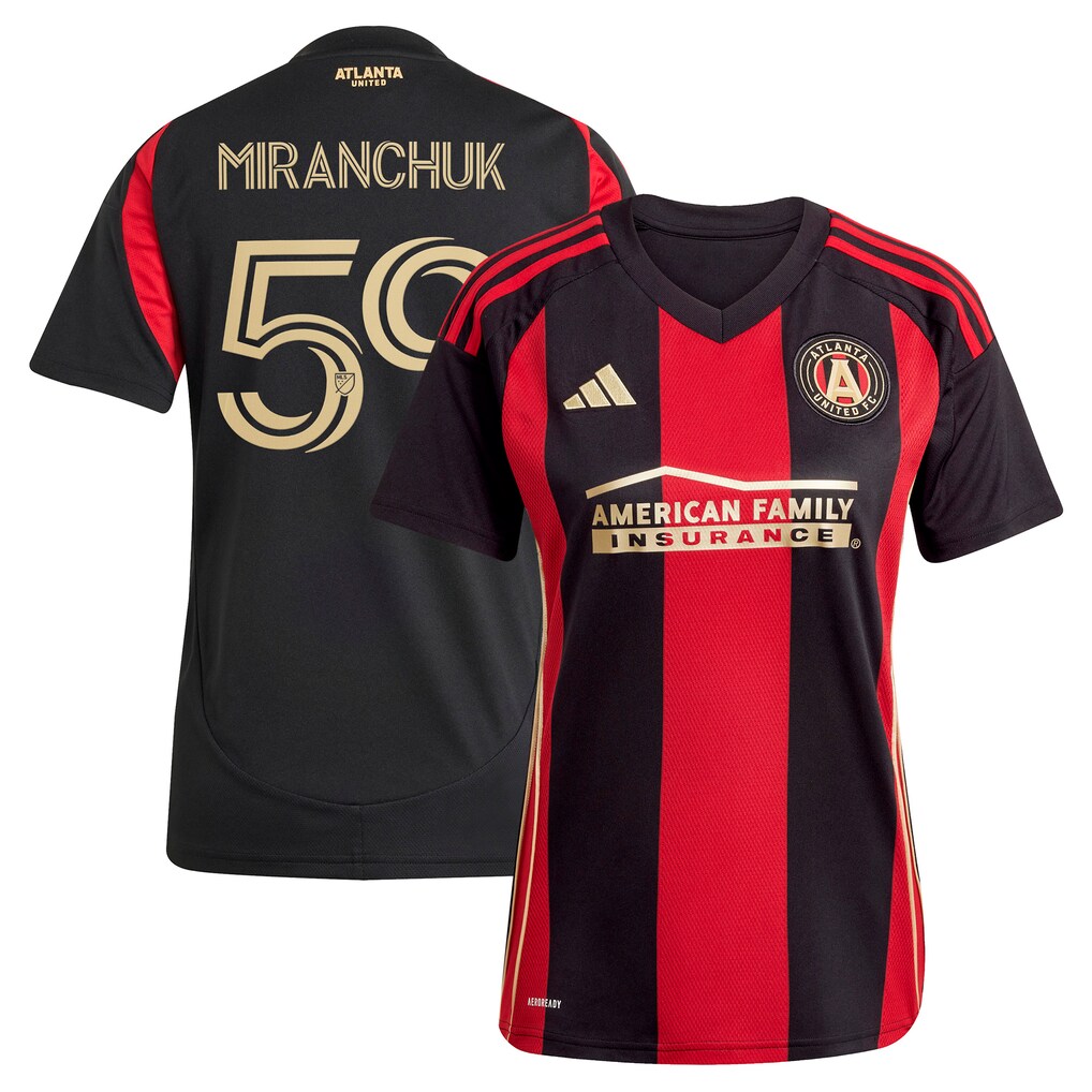 Women's Atlanta United FC Aleksei Miranchuk adidas Black 2025 The Connector Replica Player Jersey - Ujersey