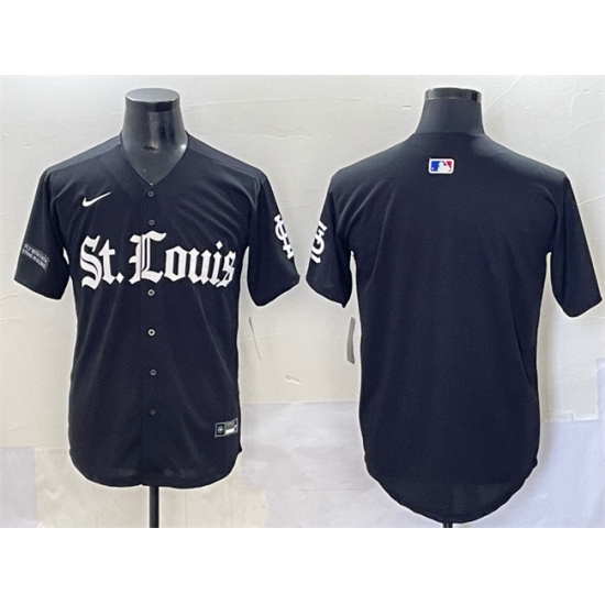Men's St. Louis Cardinals Blank Black 'Gothic Legacy Edition' Vapor Premier Limited Stitched Baseball Jersey - Ujersey