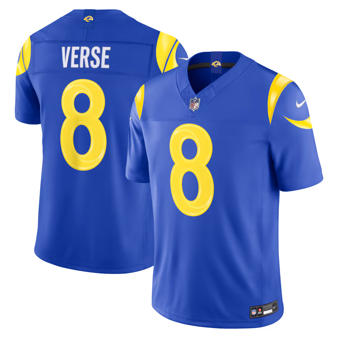Men's Los Angeles Rams Jared Verse Nike Royal Team Vapor F.U.S.E. Stitched Limited Jersey