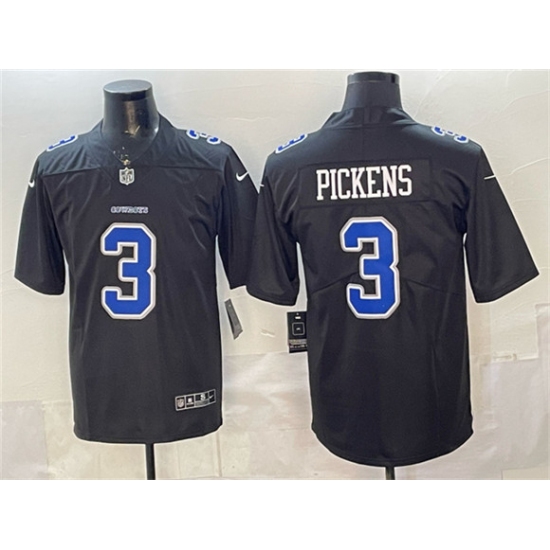 Men's Dallas Cowboys #3 George pickens Black Fashion Vapor Untouchable Limited Stitched Football Jersey - Ujersey