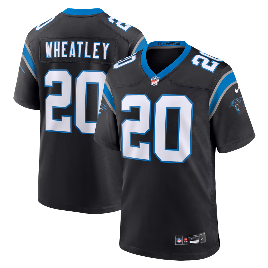 Men's Carolina Panthers Zakee Wheatley Nike Black Team Game Jersey - Ujersey