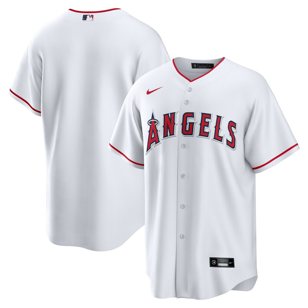 Men's Los Angeles Angels Nike White Home Big & Tall Replica Jersey - U-jersey