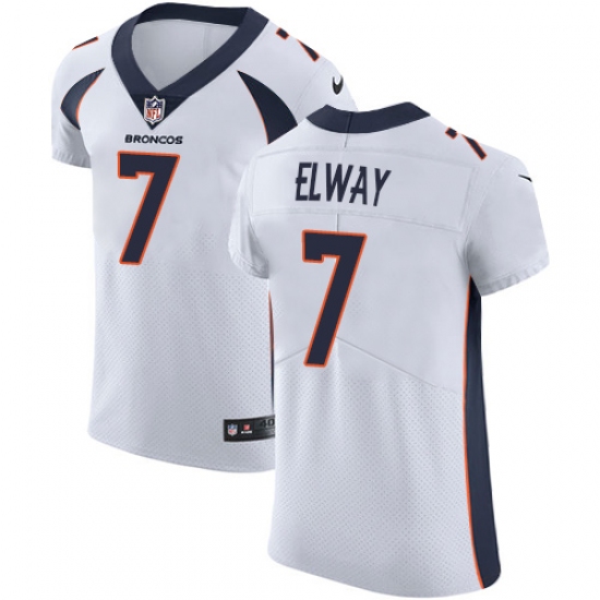 Men's Nike Denver Broncos #7 John Elway White Vapor Untouchable Elite Player NFL Jersey - Ujersey